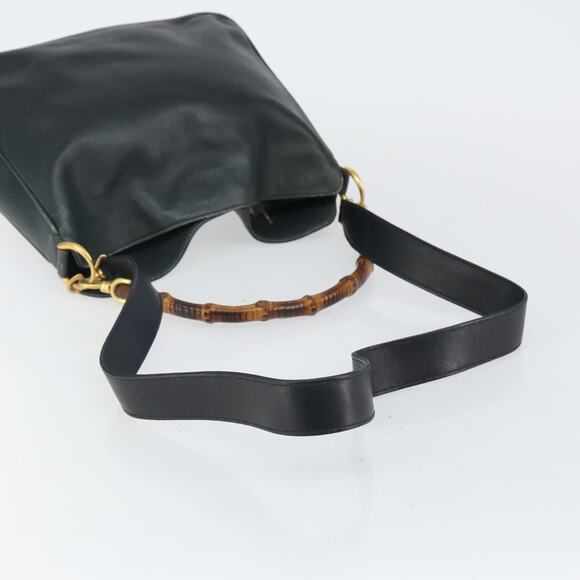 GUCCI Bamboo Hand Bag Leather Green Gold 001 2113 001 2113 - Picture 9 of 12